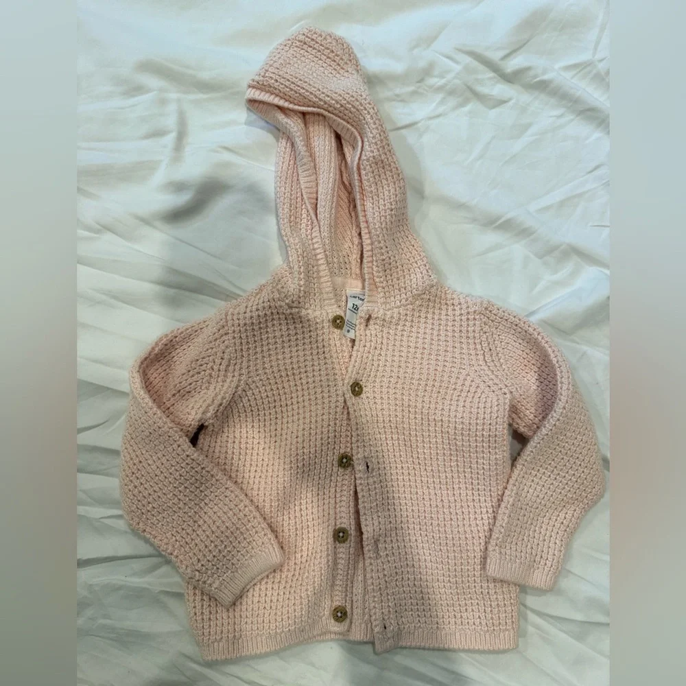 Carter’s Infant Baby Bundle Lot Long Sleeve Quilted Jumpsuit and Sweater 12M